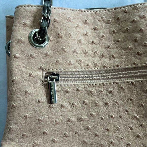 Laila Geir Ness Reversible Pale Pink and Pewter Faux Leather Shoulder Bag - Picture 8 of 9